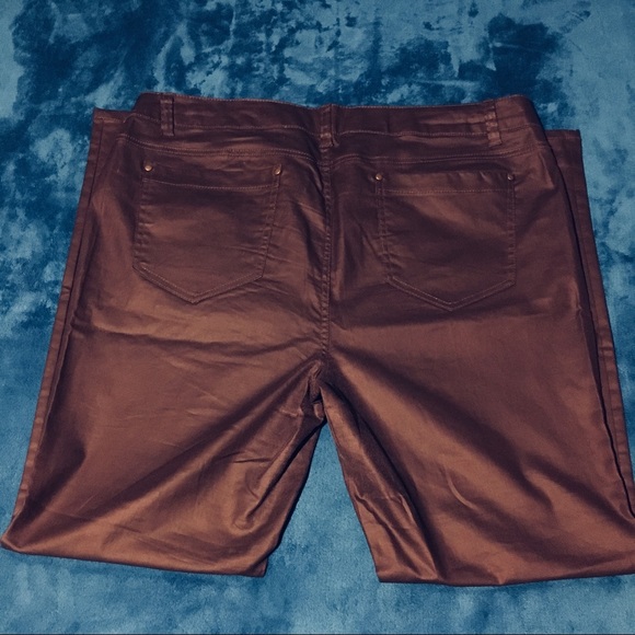 Forever 21 Plus Dark Brown Faux Leather Pants - Picture 5 of 6